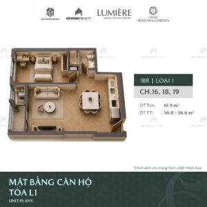 Trang chủ 113 Thiet ke 3D can ho 1 phong ngu Vinhomes Cao Xa La 1