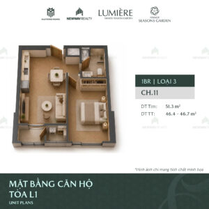 Trang chủ 114 Thiet ke 3D can ho 1 phong ngu Vinhomes Cao Xa La 2
