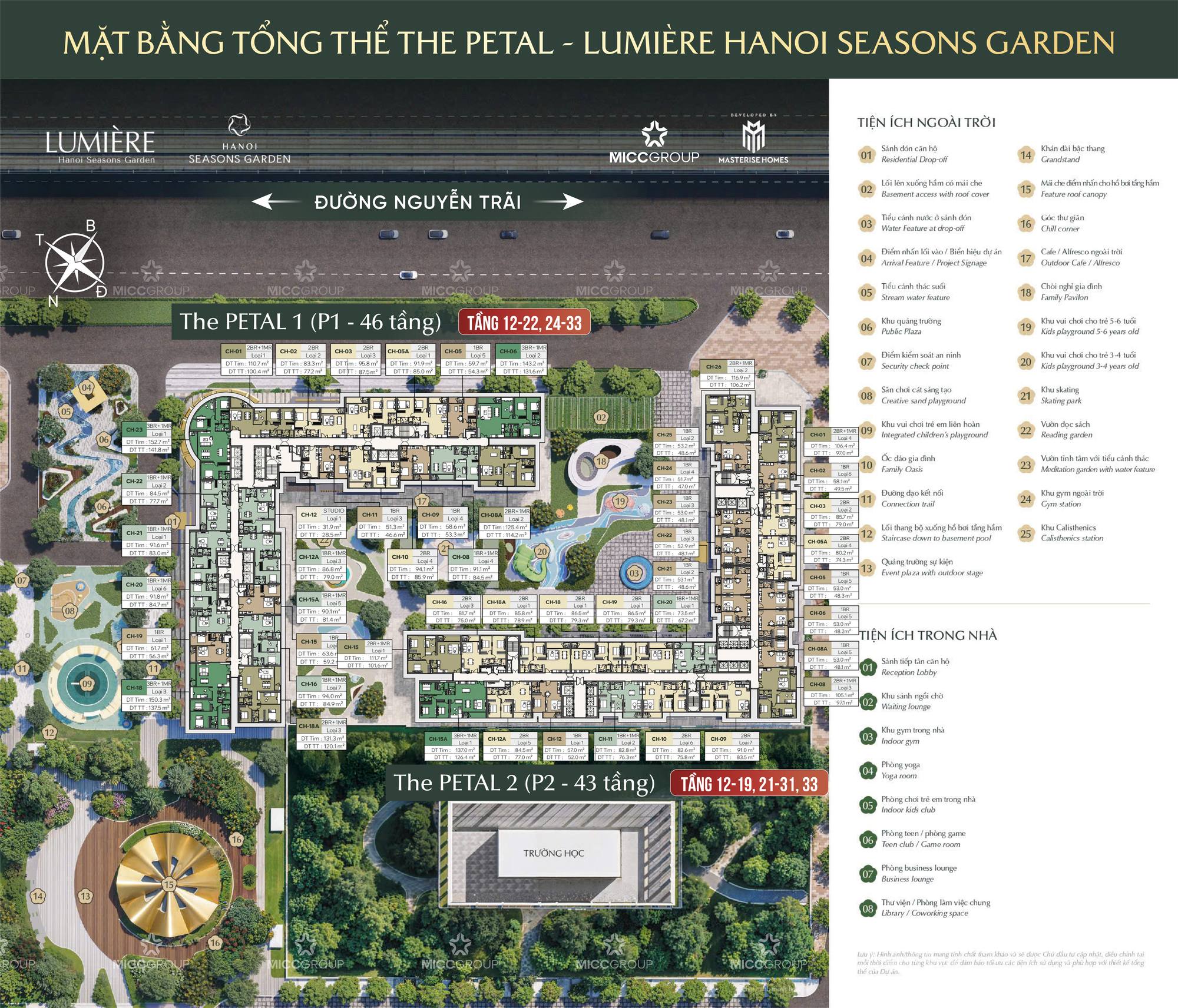 Trang chủ 104 Tổng mặt bằng chung cư Cao Xà Lá chi tiết